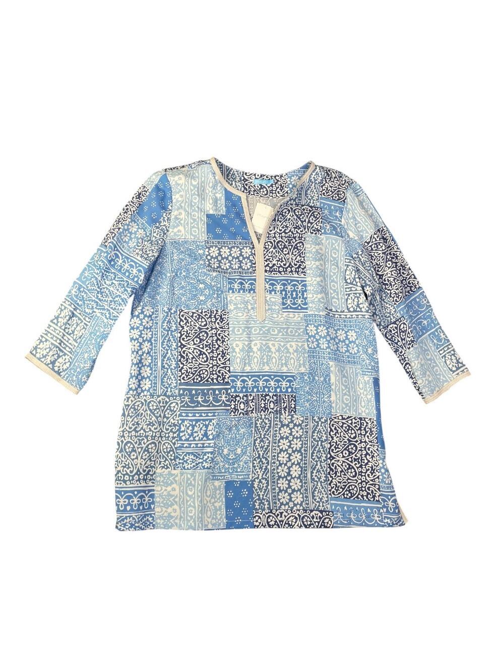 NWT J. McLaughlin Women’s Large Cecile Patchwork Print Tunic Regular Price $168